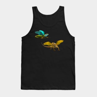 Yellow and Blue Dragon Tank Top